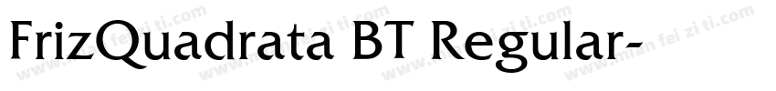 FrizQuadrata BT Regular字体转换